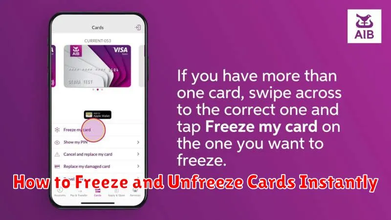 How to Freeze and Unfreeze Cards Instantly